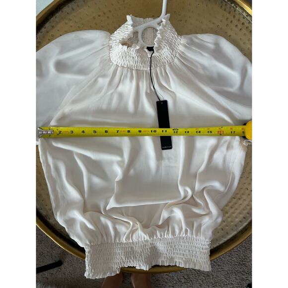 NWT Revolve Krisa Women's White Regency Long Sleeve Turtleneck Blouse X-Small - Picture 8 of 14